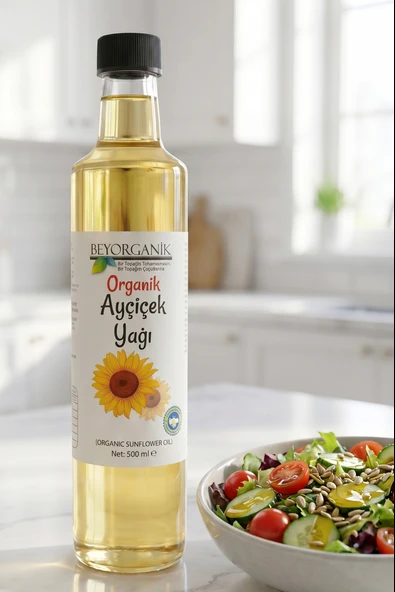 Organik Ayçiçek Yağı 500ml (PESTİSİT ANALİZLİ) ürün görseli 1
