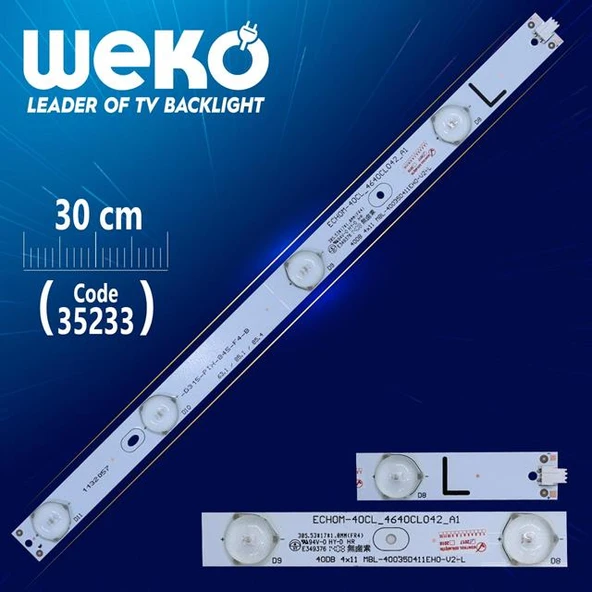 40DB 4X11 MBL-40035D411EH0-V2-L - ECHOM-40CL_4640CL042_A1 - L TYPE - 30 Cm 4 Ledli - WK-900 Led Tv Bar ürün görseli 1