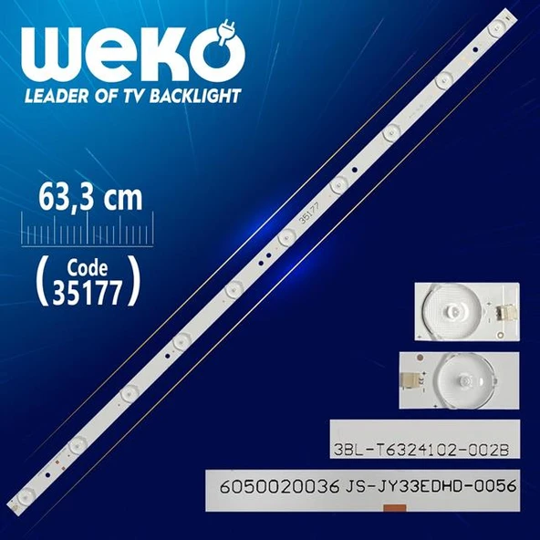 3BL-T6324102-002B - C TYPE - 63.3 Cm 10 Ledli - WK-120 Led Tv Bar ürün görseli 1