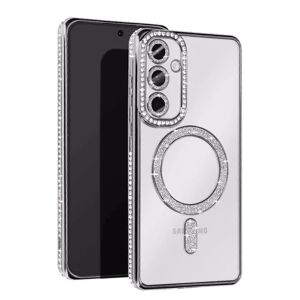 Samsung Galaxy A15 4g Joke Simli Magneticsafe Kılıf - Gümüş ürün görseli 1