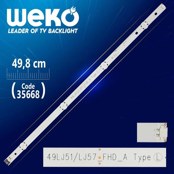 Lg Innotek 17Y 49_Fhd A-Type Led_Array_Rev0.0_160314 - 49.8 Cm 4 Ledli - (Wk-1147) ürün görseli 1