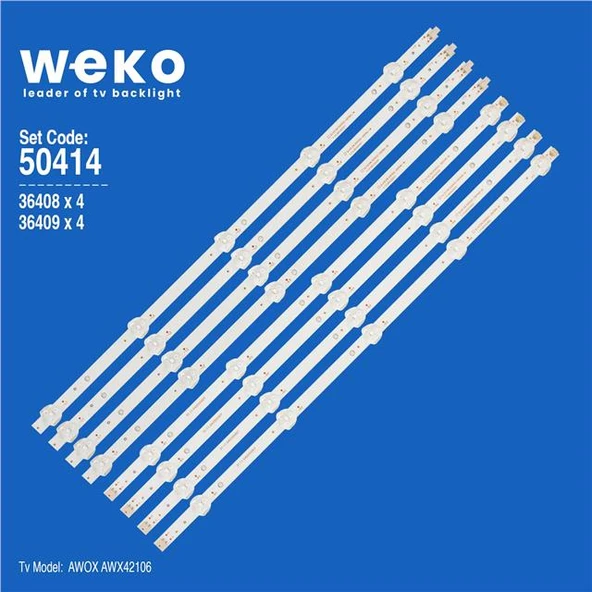 Awox Awx42106 42'' İnç 8 Adet Tv Led Bar (Tvnizi açıp içindeki led barla birebir aynısı olduğunu görmeden almayınız. Sonrasında iade ALMAMAKTAYIZ.) ürün görseli 1
