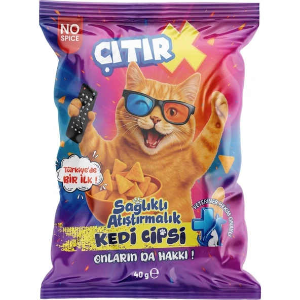 Çıtır X Kedi Cipsi Somon Etli Kedi Ödülü 40gr ürün görseli 1