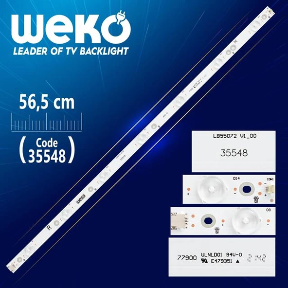 YX-55072010-3B555-0-A-5C1-0994 R - LB-55072 V1_00 -  56.5 CM - 7 LEDLİ - (WK-432)  Tv Led Bar (Tvnizi açıp içindeki led barla birebir aynısı olduğunu görmeden almayınız. Sonrasında iade ALMAMAKTAYIZ.) ürün görseli 1