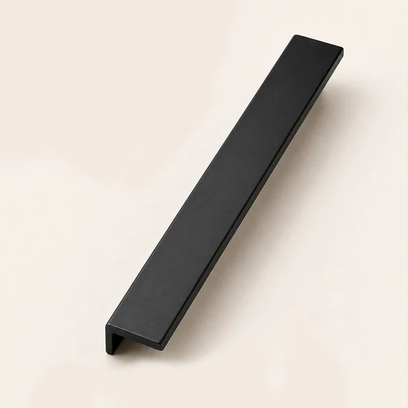 Özen Düz Mat Siyah Çekmece Kulp 160 mm 1 Adet Metal Dolap Kapağı Mobilya Kulpu Aksesuarı ürün görseli 1