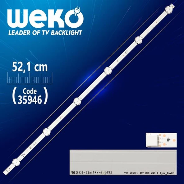 V17 Vestel 49 Uhd Vnb A Type_Rev0.1 6 Ledli  52.1 Cm ürün görseli 1