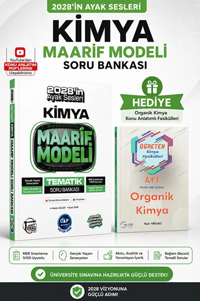 2028 MAARİF MODEL ÇAP KİMYA SORU BANKASI-ORGANİK KİMYA SORU BANKASI HEDİYELİ!! ürün görseli 1