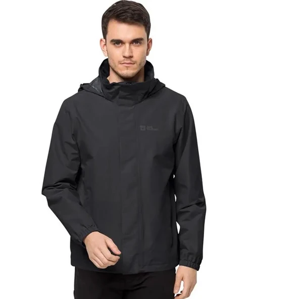 Jack Wolfskin Stormy Point 2L Outdoor Ceketi Siyah ürün görseli 1
