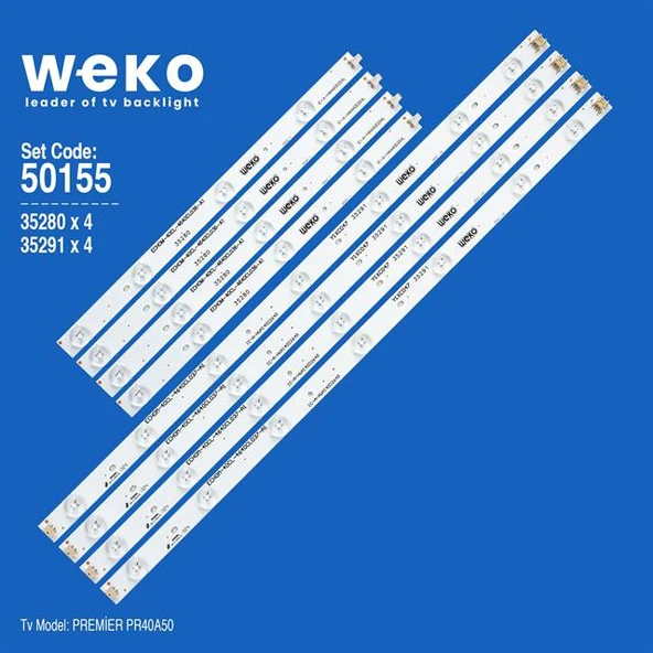 Wkset-5155 35280X4 35291X4 Ic-A-Hwaı40d264 8 Adet Led Bar (Tvnizi açıp içindeki led barla birebir aynısı olduğunu görmeden almayınız. Sonrasında iade ALMAMAKTAYIZ.) ürün görseli 1