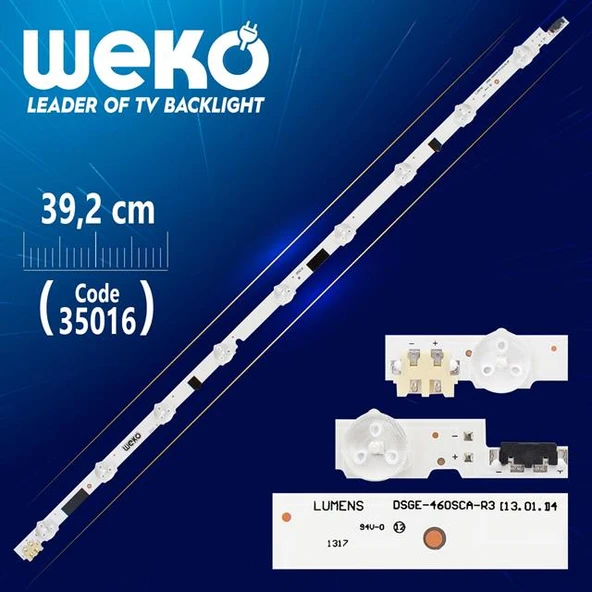 2013SVS46F R9/R6 REV1.9 - D2GE-460SCB-R3 - 46E25309A - RIGHT - 59.4 CM 9 LEDLİ Tv Led Bar (Tvnizi açıp içindeki led barla birebir aynısı olduğunu görmeden almayınız. Sonrasında iade ALMAMAKTAYIZ.) ürün görseli 1