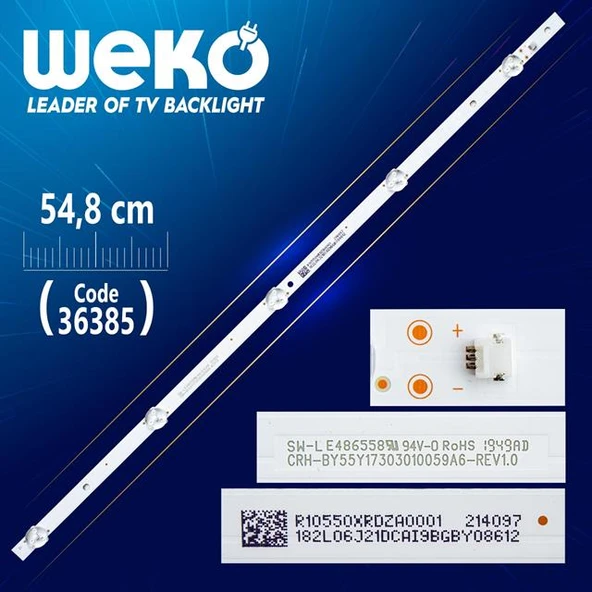 CRH-BY55Y17303010059A6-REV1.0  5 Ledli  54.8 Cm Tv Led Bar (Tvnizi açıp içindeki led barla birebir aynısı olduğunu görmeden almayınız. Sonrasında iade ALMAMAKTAYIZ.) ürün görseli 1