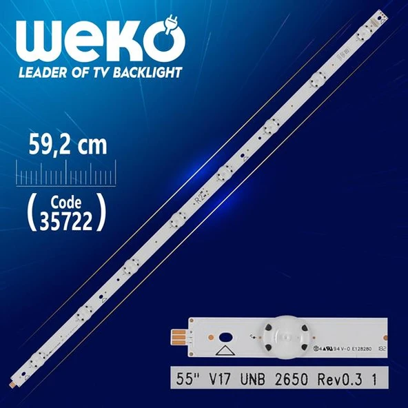 55'' V17 UNB 2650 REV0.3 1 - R2 TYPE - 59.2 Cm 8 Ledli - WK-1193 Led Tv Bar ürün görseli 1