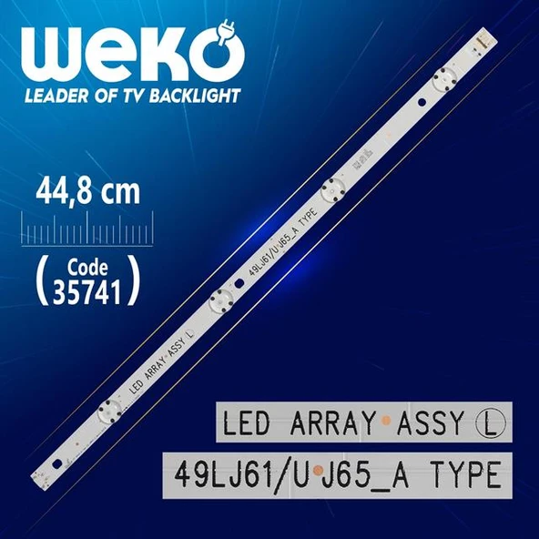 Lg Innotek 17Y 49Inch_A-Type Led_Array_S_Rev0.0_160718 - 44.8 Cm 4 Ledli - (Wk-1211) ürün görseli 1