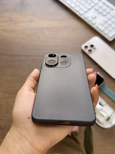 Redmi Note 13 4G Uyumlu Süper İnce Mat Ultra Thin Silikon Kılıf ürün görseli 1