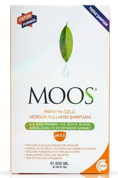 Moos Papatya Özlü Tuzsuz Hergün Kullanım Şampuanı 200 Ml. ürün görseli 1