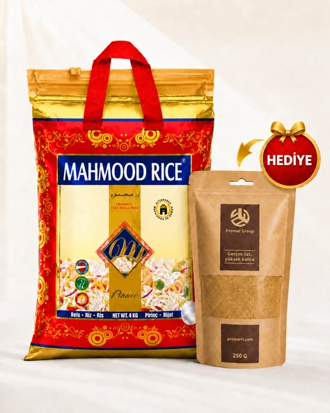 Basmati 1121 Sella Pirinç 4 Kg + Promar Kepse Baharat 250 G Hediye ürün görseli 1