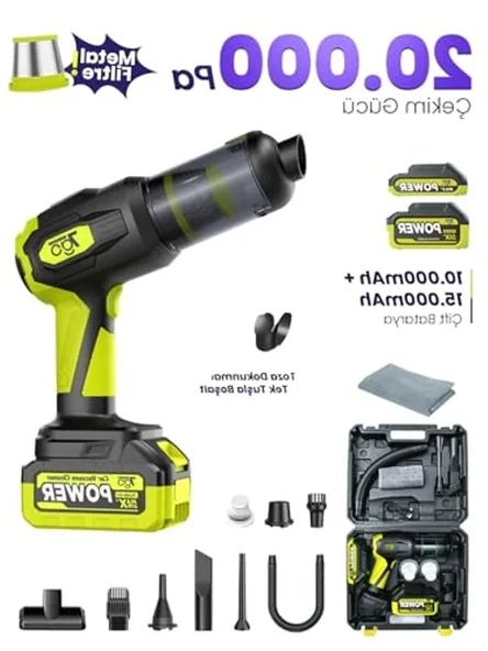 Kablosuz Araç Süpürgesi, 20.000PA Emiş Gücü, 90.000RPM Motor ürün görseli 1