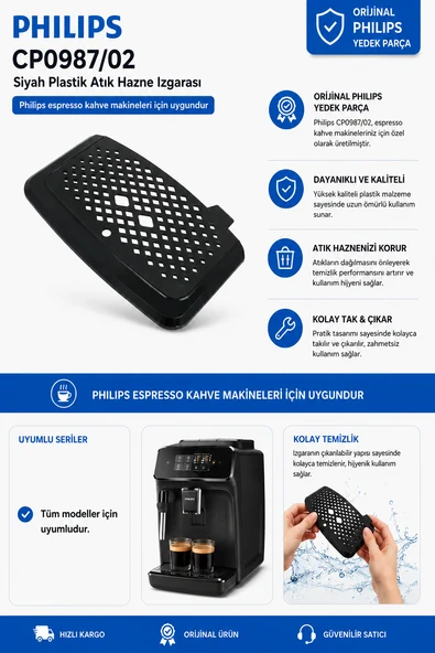 Philips CP0987/02 Siyah Plastik Atık Hazne Izgarası ürün görseli 1