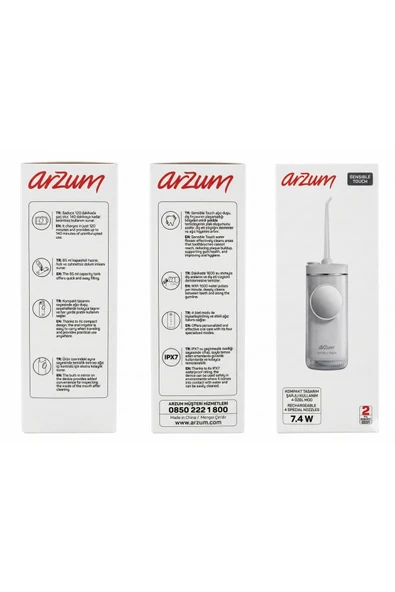 Arzum AR5300 Sensible Touch Şarjlı Ağız Duşu – IPX7, 4 Mod, 920mAh ürün görseli 1