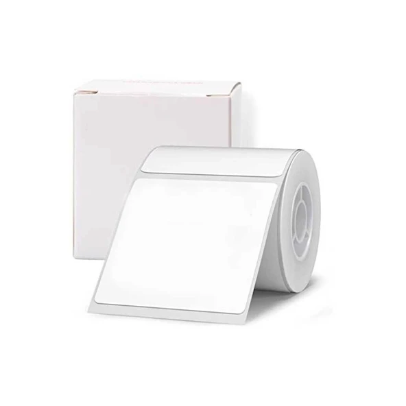 Nevamel® NIIMBOT T50 Etiket 50mm x 50mm (Tek Kolonda 1li) 150 adet Beyaz Kare (B1 B21S B3S B21 PRO)(1923) ürün görseli 1