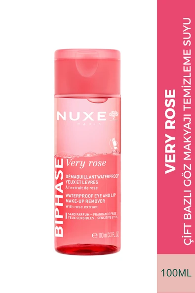 Nuxe Very Rose Biphase Waterproof Eye And Lip Make-Up Remover 100 ml ürün görseli 1
