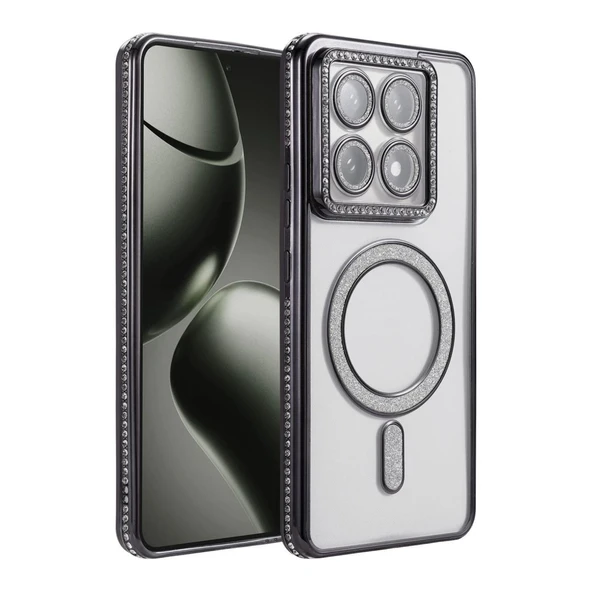 Xiaomi Mi 14t Pro Joke Simli Magneticsafe Kılıf - Siyah ürün görseli 1