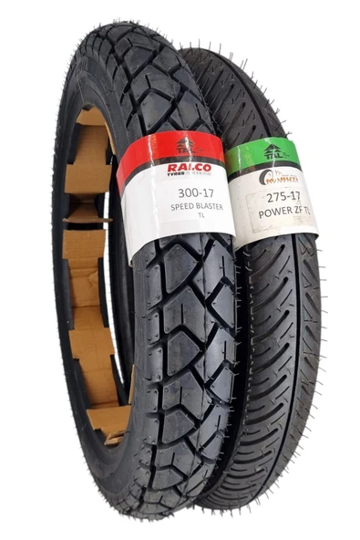 TDT TYRES 300-17 ve 275-17 (TUBELESS - DUBLEKS) Speedblaster/Power Lastik Takımı ürün görseli 1