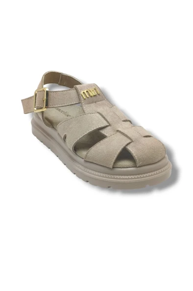 Şanzelize K805-26 Süet Tokalı Anatomik Taban Kadın Sandalet ürün görseli 1