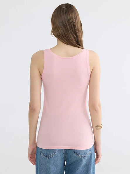 LCW EVERYDAY Pembe U Yaka Kadın Atlet - Resim 4