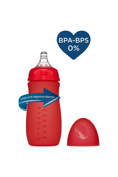 Bebedor Isıyla Renk Değiştiren Cam Biberon 260ml 52302 ürün görseli 1