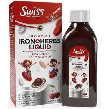 Swiss Bork Iron Herbs Liquid Kids Şurup 150 ml ürün görseli 1