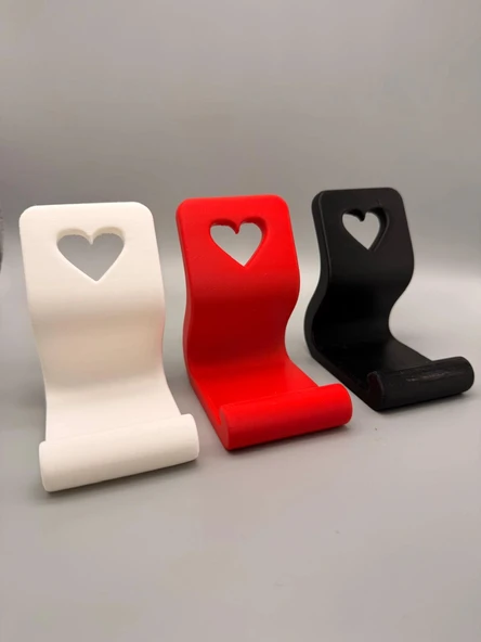 Riti Design - Cor - Kalp Pencereli Minimalist Masaüstü Telefon Tutucu ürün görseli 1