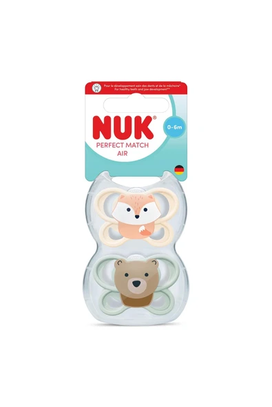 Nuk Perfect Match Air Gece Emziği 0-6 ay Silikon ürün görseli 1