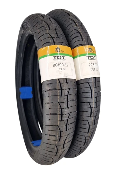 TDT TYRES 90/90-17 ve 275-17 (TUBELESS - DUBLEKS) Jet Lastik Takımı ürün görseli 1