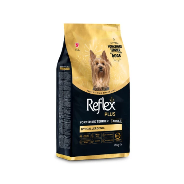 Reflex Plus Hipoalerjenik Yorkshire Terrier Yetişkin Köpek Maması 8kg ürün görseli 1