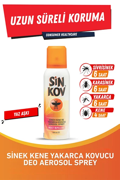 Sinkov Sivrisinek ve Karasinek Kovucu Aerosol Deo Sprey 100 ml ürün görseli 1