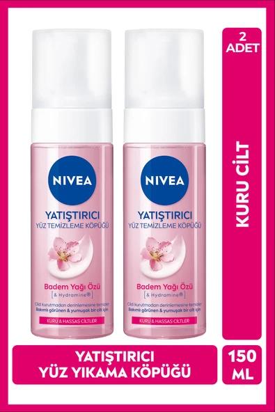 Nivea Temizleme Köpüğü Kuru & Hassas Ciltler için 150 ml 2 Adet ürün görseli 1