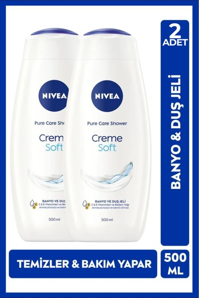 Nivea Creme Soft Duş Jeli 500 ml 2 Adet ürün görseli 1