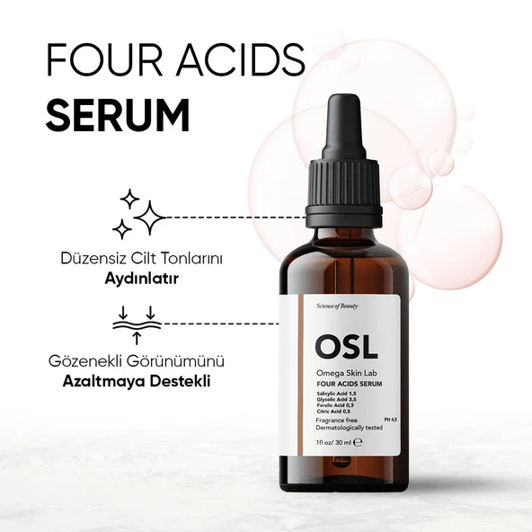 OSL Four Acids Serum 30 ml - Resim 2
