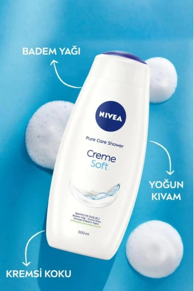 Nivea Creme Soft Duş Jeli 500 ml 2 Adet - Resim 2
