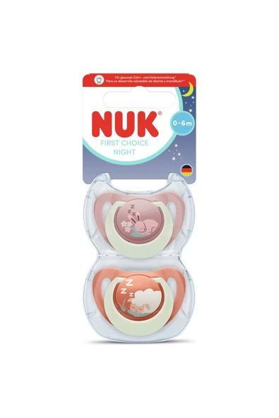 Nuk First Choice 0-6 Ay Silikon Gece Emziği ürün görseli 1