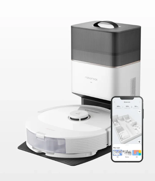 Roborock Q8 Max Plus İstasyonlu Robot Süpürge- Beyaz ürün görseli 1