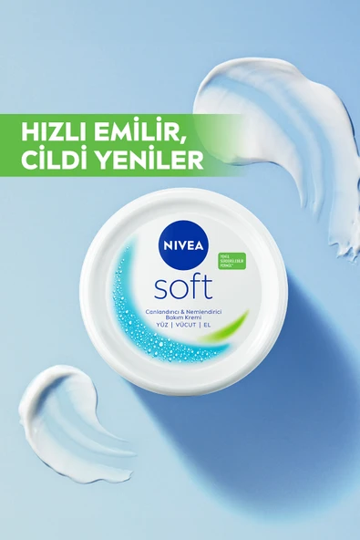 Nivea Krem Soft Vazo 200 ml - Resim 4