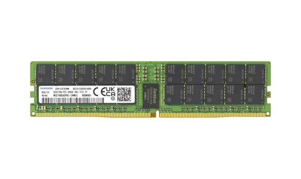 HP SAMSUNG 64GB DDR5 5600MHz 2Rx4 PC5-5600B EC8 RDIMM Server Sunucu Ram M321R8GA0PB0-CWMXJ 760R8AA N38852-9C1N69683-001 ürün görseli 1