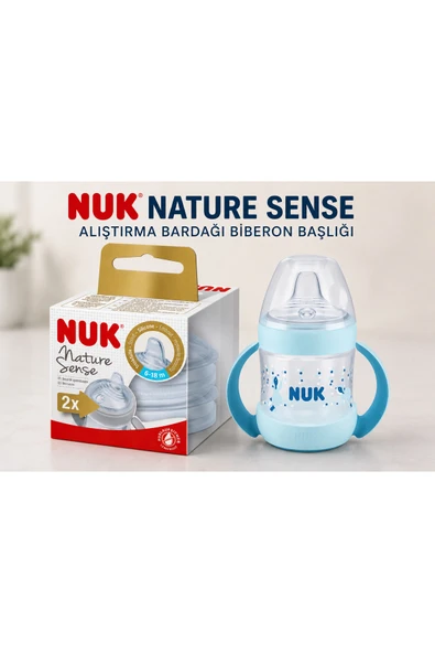 Nuk Nature Sense 2'li Alıştırma Bardağı Emziği 6-18 Ay ürün görseli 1