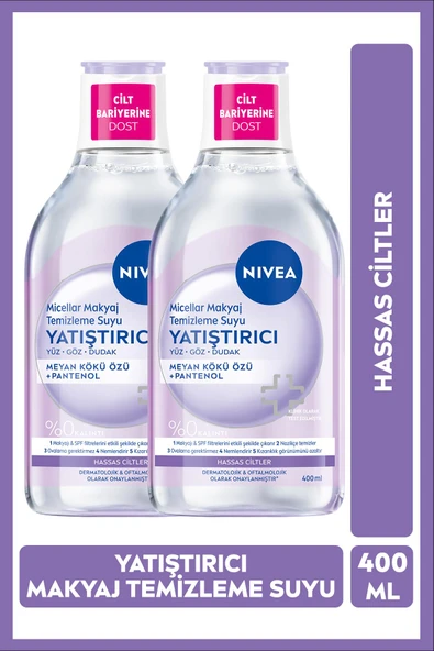 Nivea Micellar Makyaj Temizleme Suyu Hassas Ciltler 400 ml 2 Adet ürün görseli 1