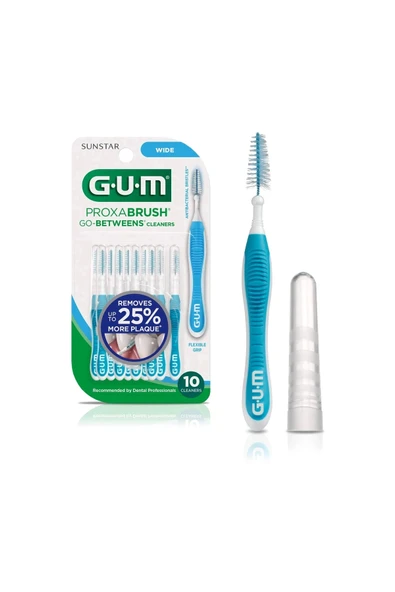 GUM Proxa Brush Go Betwens Cleaners Diş Arası Fırçası Wide Flexible 10 Adet ürün görseli 1