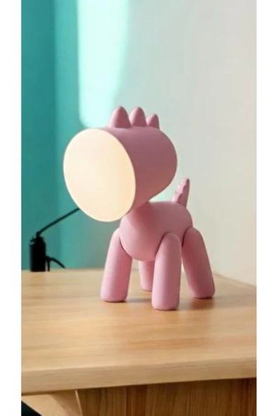 Forever Figürlü Masa Lambası Şarjlı Pembe ürün görseli 1