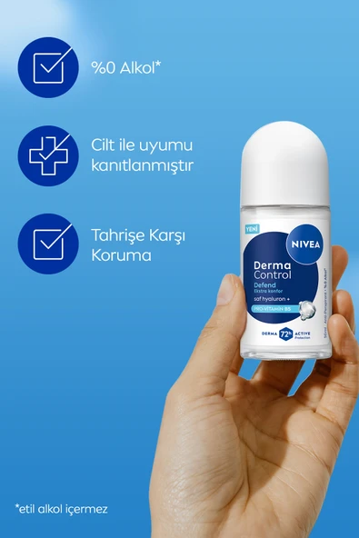 Nivea Derma Control Defend Ekstra Konfor Roll-On 50 ml - Resim 3