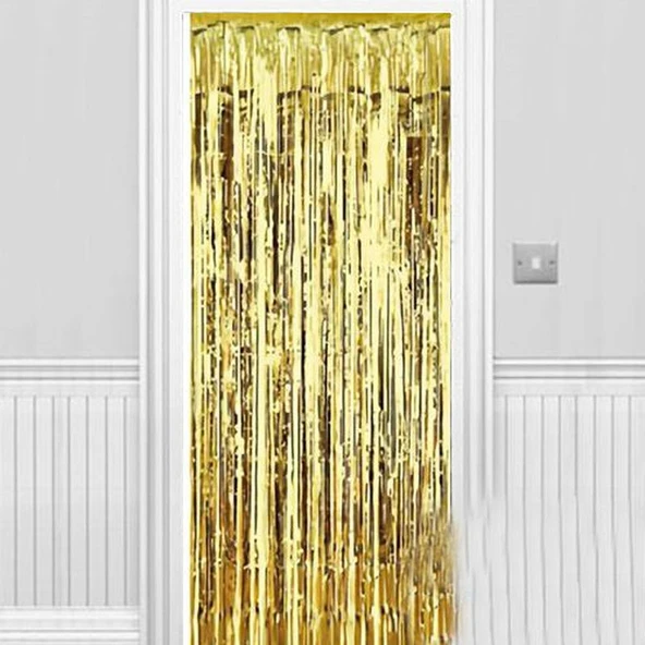 Işıltılı Duvar ve Kapı Perdesi Gold 90x200 cm ürün görseli 1